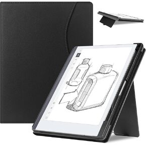 KuRoKo Protective Case for Remarkable 2 Digital Paper Tablet 10.3 inch (2020 Released),Multi-Angle Stand Cover with Pocket & Pen Holder,with Pen Tips Storage case,Only for Remarkable 2 10.3"-Black
