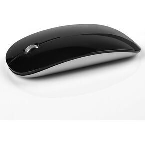 DC Wireless Mouse, 5 in 1 Bluetooth USB C Rechargeable Mouse for Laptops Disktops Tablets Compatible with Apple MacBook Pro/Air iPad iMac Sureface Chromebook Computer (Black Silver)