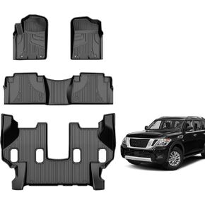 Cargo Mat Compatible with 2014-2020 Nissan Rogue Rear Trunk Mat Cargo Liner Back Seat Cover Protector All Weather 2020 Rogue Accessories (Trunk Mat + Backrest Mats)