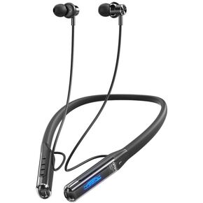 Sports Bluetooth Headset 80H of Ultra-Long Battery Life Neckband Bluetooth Headphones ENC Physical Noise Reduction LED Power Display Bluetooth 5.3 HiFi Stereo Business Call Headset