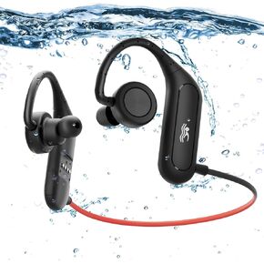 Waterproof Earbuds for Swimming, Swimming Headphones with mp3 Playback, IPX8 Waterproof, 16Hrs Battery, in-Ear Stereo Bass Wireless Sports Headphones for Swimming