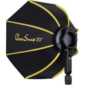 Glow PS-B20K ParaSnap Octagonal Softbox (20") for Round Head Flashs Zoom Li-on X, Profoto A1 and Godox V1