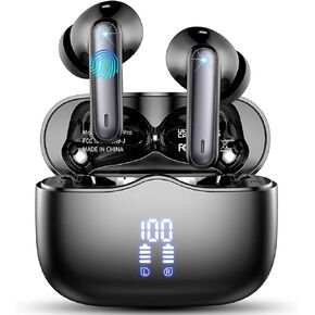 Wireless Earbuds, Bluetooth 5.3 Headphones in Ear with HiFi Stereo Deep Bass, 4 ENC Noise Cancelling Mic Wireless Earphones 40H Playtime, USB-C
