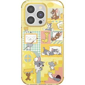 PopSockets iPhone 14 Pro Max Case with MagSafe, Phone Case for iPhone 14 Pro Max, Grip Sold Separately, Wireless Charging Compatible, Tom and Jerry - Cheese Chase