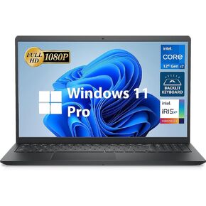 Dell Inspiron 15 3000 Business Laptop, 15.6" FHD Display, 12th Gen Intel Core i7-1255U, Windows 11 Pro, 32GB DDR4 RAM, 1TB PCIe SSD, WiFi 6, SD Card Reader, Long Battery Life