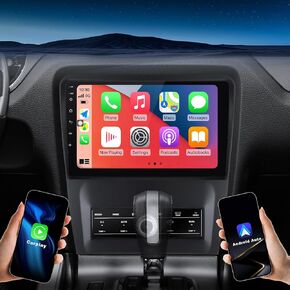 Radio Android 13 Car Stereo Radio for Ford Mustang 2010-2014 10.1 "QLED Touchneren مع Carplay و Android Auto GPS Scirigation Bluetooth WiFi SWC Camera [2G+32GB]