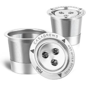 CASABREWS Reusable K Cups Coffee Pods for Ninja Coffee Maker, Stainless Steel Refillable K Cup Coffee Filters Compatible with Ninja CFP200 CFP201 CFP201C CFP300 CFP301 CFP301C CFP305 CFP307, BPA-Free