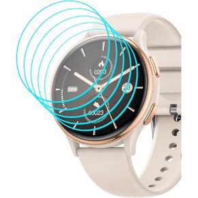 [5 Pack] Futanwei for RUXINGX Smart Watch G53 Screen Protector Tempered Glass Film 1.27" [9H Hardness][Anti-Scratch][Anti-Fingerprint][Bubble Free] Designed for RUXINGX G53 Smartwatch Screen Protector