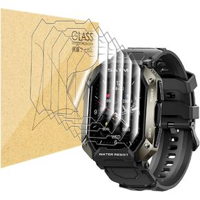 LYSANDRA Compatible for TPU smart watch screen protector film for AMAZTIM C20, [6 Pack] Full Coverage TPU Clear Film Compatible C20 Military Smart Watch