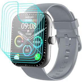 [5 Pack] for Motast Y66 Screen Protector Motast Y66 Smart Watch Screen Protector PET Film [Case Friendly] [Anti-Scratch] [Bubble Free] Designed for Motast Y66 Smartwatch Screen Protector