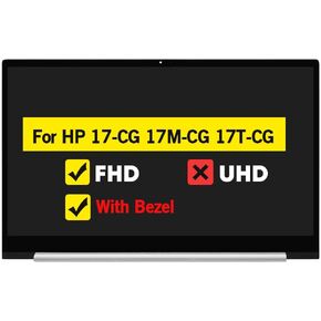 17.3" LCD LED Touch Screen + Frame Assembly for HP Envy 17-CG 17M-CG 17T-CG 17T-CG000 17T-CG100 L87971-001 FHD 1920 * 1080 Touch Screen Display