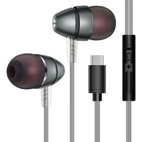 Type C Headphones for iPhone 15 15 Pro 15 Pro Max 16 16 Pro 16 Pro Max Earphones Wired,in Earphoned Compatible with Most Type C Jack Devices,Wired Headsets with Mic & Remote Control.
