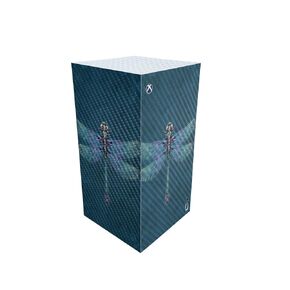 Carbon Fiber Gaming Skin Compatible with Microsoft Xbox Series X Digital Edition - Vibrant Dragonfly - Premium 3M Vinyl Protective Wrap Decal Cover - Easy to Apply | Crafted in The USA by MightySkins