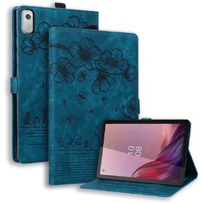 Case for Lenovo Tab M9 9.0 inch 2023 / Nook 9" Lenovo Tablet (2024), PU Leather Magnectic Cover Folio Stand Shell with Pencil Holder for tb310fu case-Blue