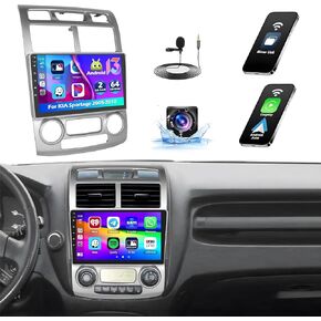 Android 13 Car Stereo for Kia Sportage 2005 2006 2007 2008 2010 ، Wireless Apple Carplay Android Auto ، 2+64G9 Inch Touch Screen Radio مع GPS WiFi AHD Camera in Kuwait