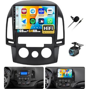 AMprime [2+64G] Android 13 Car Stereo for Hyundai I30 2006-2011 with Wireless CarPlay&Android Auto, 9 Inch Touch Screen Car Radio with Bluetooth FM/RDS Radio HiFi EQ WiFi GPS Dual USB+Backup Camera