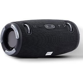 SANTANA BY CARLOS SANTANA Bluetooth Speaker- Effortlessly Portable True Wireless Stereo, Splash-Proof Design, Up to 24 Hours Playtime, Dynamic Sound, Integrated Controls | Ligero | Black