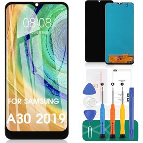 TFT Screen Replacement for Samsung Galaxy A30 2019 SM-A305F A305FN A305G A305GN A305YN A3050 SM-A305N SM-A305GT 6.4" LCD Display Touch Digitizer (Without Fingerprint Function)