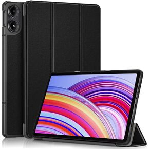 Gylint Case for Xiaomi Poco Pad 12.1'' 2024, Folding Folio Ultra-Thin PU Leather Std Case Cover for Xiaomi Redmi Pad Pro 5G / Xiaomi Poco Pad 12.1" 2024 Black