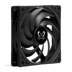 Scythe Wonder Snail 120 PWN - 2400 RPM, 120mm x 25mm Static Pressure Optimized High-Performance Computer Case Fan, Fluid Dynamic Bearing, 4-Pin Connector, Single Pack, Black
