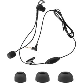 MIMIRACLE PTT Referee Headset 3.5mm, Right Ear Headphone with Push to Talk Button, in-Ear Earpiece Fit for V4 V6 FBIM Soccer Football Referee Intercom