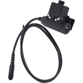 U94 PTT System Adapter Headset Adaptor Compatible with Hytera HYT pd602i pd682i pd662i hp602 hp682 bd519 bd6302 pd680 x1p x1e (Military NATO US Wiring,Wired,Black)