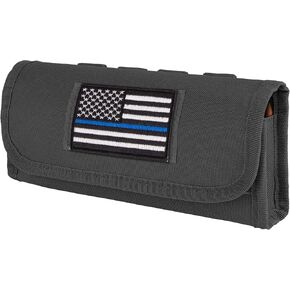 IronSeals 18 Round Tactical Shotgun Shell Ammunition Pistol Bullet Buttstock Reload Holder Molle Pouch for 12 or 20 Gauge, Patch Included