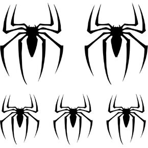 Spider Silhouette Decal – Black Vinyl Sticker for Cars, Trucks, Laptops, Water Bottles, and Toolboxes – Durable and Weatherproof Decals for Indoor and Outdoor Use – Pack of 5 Stickers