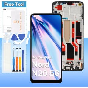 Yondista for Oneplus Nord N20 5G incell Screen Replacement GN2200, CPH2459 6.43 inch LCD Display Touch Digitizer Assembly with Black Frame(not Support Fingerprint Function)