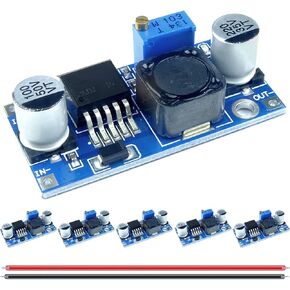 6PCS LM2596S DC-DC MODULE MODULE 1.25-35V Volt منظم فولت باك محول 3A قابل للتعديل لإمدادات الطاقة المنظمة للمركبة ، مع كابل 24AWG in Kuwait