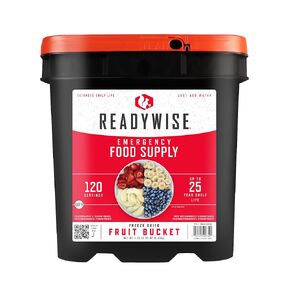 READYWISE - Emergency Food Supply Bucket, 120 Servings, MRE Meal Food Supply, Premade, Freeze Dried Survival Rations for Hiking, Adventure & Camping Essentials, Individually Packaged, 25 Year Shelf Life