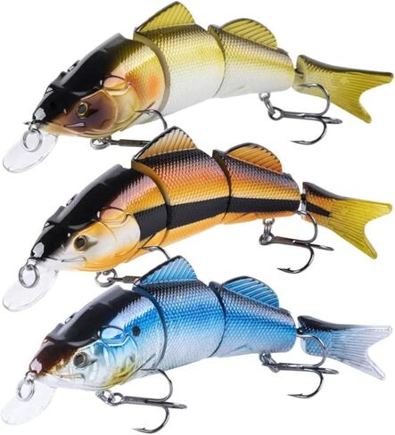 غوتور باس صيد الأسماك ، والسباحة متعددة المفصلات لصيد الأسماك ، والطعم البطيء للسباحة ، وسحر الصيد في المياه العذبة للمياه العذبة ، وسحر السباحة ، طعم السباحة ، 3pcs باس رويس in Kuwait