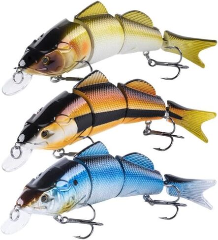 غوتور باس صيد الأسماك ، والسباحة متعددة المفصلات لصيد الأسماك ، والطعم البطيء للسباحة ، وسحر الصيد في المياه العذبة للمياه العذبة ، وسحر السباحة ، طعم السباحة ، 3pcs باس رويس in Kuwait