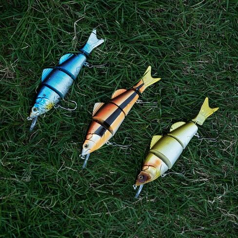 غوتور باس صيد الأسماك ، والسباحة متعددة المفصلات لصيد الأسماك ، والطعم البطيء للسباحة ، وسحر الصيد في المياه العذبة للمياه العذبة ، وسحر السباحة ، طعم السباحة ، 3pcs باس رويس in Kuwait