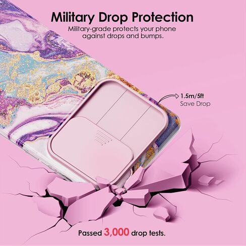 Shedeer for Samsung Galaxy S25 Ultra Case ، مع غطاء الكاميرا الشريحة وحامي الشاشة ، ونمط أنيقة ، وغطاء علبة رفيع للوقاية من Galaxy S25 Ultra ، Star Purple in Saudi Arabia
