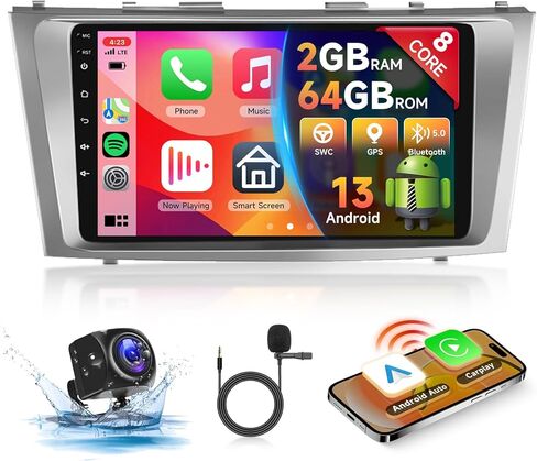 [8 Core 2G + 64G] لـ Toyota Camry 2006-2011 مع راديو سيارة JBL مع Carplay/Android Auto و 9 بوصة Android 13 IPS شاشة الشاشة ستيريو ، Bluetooth ، GPS ، WiFi ، SWC ، DSP + HD Camera النسخ الاحتياطي in Kuwait