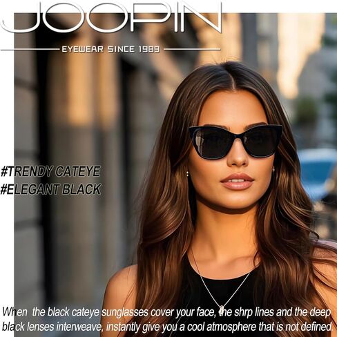 Joopin Oversized Cateye Sunglasses for Women, Fashion Metal Frame Cat Eye Womens Sunglasses in Kuwait
