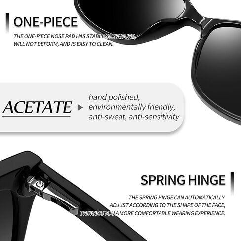 Joopin Oversized Cateye Sunglasses for Women, Fashion Metal Frame Cat Eye Womens Sunglasses in Kuwait