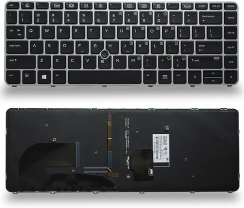لوحة المفاتيح مع استبدال الإضاءة الخلفية لـ EliteBook 840 G3 840 G4 745 G3 745 G4 848 G3 G4 836308-001 Series Latep US Layout بدون إطار شريحة المؤشر (الإضاءة الخلفية) in Kuwait