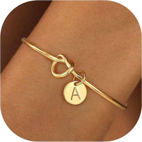 Ursteel Bridesmaids Gifts for Wedding, Tie The Knot Bracelet with Initial Bridesmaid Proposal Gifts with Box, Cards in Saudi Arabia