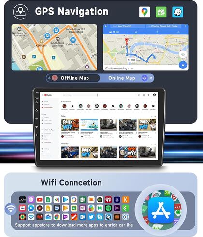 8 Core 2g+64g لجيب Wrangler JK Compass Grand Cherokee Dodge Ram Radio ، شاشة تعمل باللمس 10.1 بوصة مع Carplay/Android Auto/GPS/النسخ الاحتياطي in Kuwait