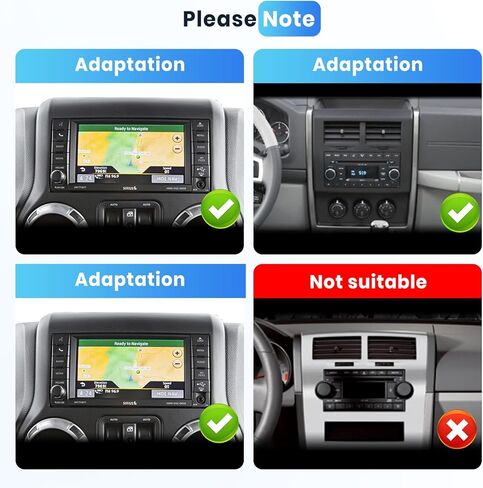 8 Core 2g+64g لجيب Wrangler JK Compass Grand Cherokee Dodge Ram Radio ، شاشة تعمل باللمس 10.1 بوصة مع Carplay/Android Auto/GPS/النسخ الاحتياطي in Kuwait