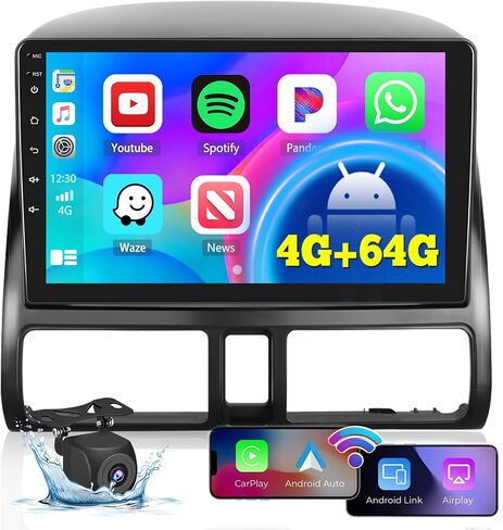 [4+64g] inefala لـ Honda CRV 2002-2006 Android Car Radio Stereo مع Carplay Android Auto ، شاشة تعمل باللمس 9 بوصة مع WiFi GPS Bluetooth5 in Saudi Arabia