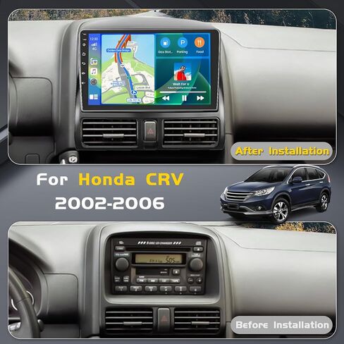 [4+64g] inefala لـ Honda CRV 2002-2006 Android Car Radio Stereo مع Carplay Android Auto ، شاشة تعمل باللمس 9 بوصة مع WiFi GPS Bluetooth5 in Saudi Arabia