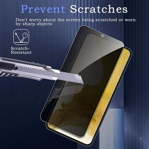 2 حزمة شاشة شاشة الخصوصية لـ Samsung Galaxy S22/S23 ، فيلم زجاجي مضاد للتجسس ، صلابة 9 ساعات ، حماية حافة الترقية ، التثبيت السهل ، خالية من الفقاعة ، ودية في الحالة in Kuwait