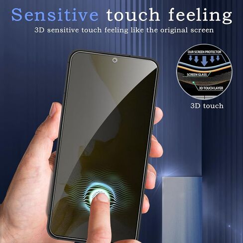 2 حزمة شاشة شاشة الخصوصية لـ Samsung Galaxy S22/S23 ، فيلم زجاجي مضاد للتجسس ، صلابة 9 ساعات ، حماية حافة الترقية ، التثبيت السهل ، خالية من الفقاعة ، ودية في الحالة in Kuwait