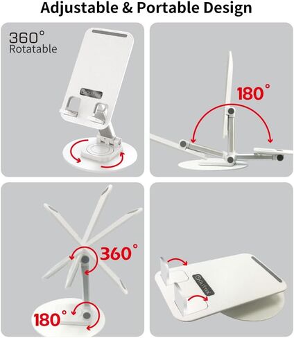 Glitter Metal Foldable Retractable Stand for Tablets and Phones in Saudi Arabia