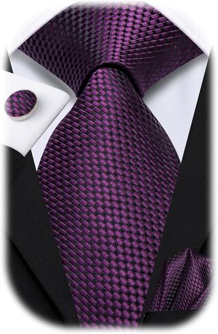 مجموعة ربطات عنق مخططة للرجال من Hi-Tie، مجموعة ربطات عنق برتقالية فاتحة للرجال، ربطات عنق رسمية منسوجة مع منديل لحفلات الزفاف التجارية in Kuwait
