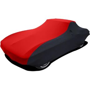 Indoor Car Cover Replace for 2020-2024 Corvette C8, Luxurious Stretch Satin Ultimate Custom-fit Indoor Breathable Car Cover for Dust-Proof, Underground Garage, Car Show (C8)