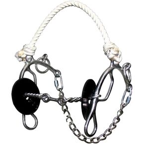 Reinsman Josey Tear Drop 3-Piece Combination Bit for Horse, 5" Mouth, Rope Nose, Stage B, One Size